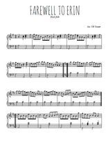 Téléchargez l'arrangement pour piano de la partition de irlande-farewell-to-erin en PDF